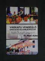 Kártyanaptár,Várkapu vendéglő,Sárvár,1997   (7)