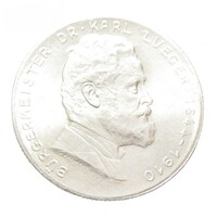 Ausztria,2 schilling 1935 - Karl Lueger Bécs polgármestere aUNC+ ezüst 12g640
