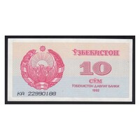 Üzbegisztán,10 som 1992 UNC