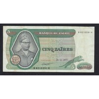 Zaire,5 zaires 1977 F