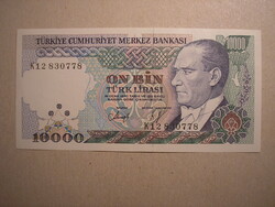Törökország - 10 000 Líra 1989 UNC
