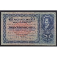 Svájc,20 franken 1951 F