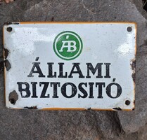 Régi zománc tábla.