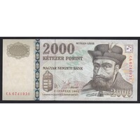 Magyarország,2000 forint 2002 CA UNC
