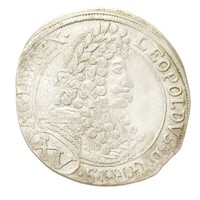 Magyarország,I. Lipót XV krajcár 1696 CH - Pozsony VF ezüst 6.85g