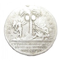 Olaszország,Anton Wideman: I. Ferdinánd és Mária Amália házassági zseton 1769 - Párma F ezüst 3.73g
