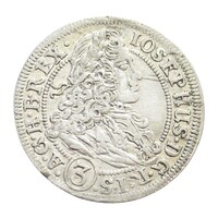 Lengyelország,I. József 3 krajcár 1706 FN - Breslau EF ezüst 1.67g