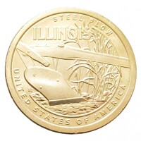 USA,1 dollar 2024 P - Amerikai innováció - Illinois - Acél eke aUNC+ réz