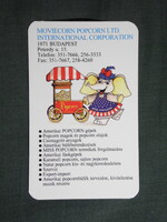 Kártyanaptár,Popcorn gépek alapanyagok üzlet,Budapest,grafikai,elefánt, 1997   (7)