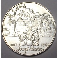 Csehszlovákia,500 korun 1987 -  Josef Lada grafikus UNC ezüst 24g900