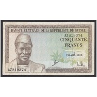 Guinea,50 francs 1960 F