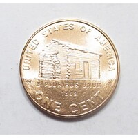 USA,1 cent 2009 D - Lincoln élete - Birth and Early Childhood aUNC+ réz