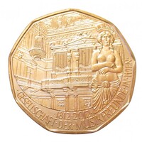 Ausztria,5 euro 2012 - Zenerajongók Társasága aUNC+ réz