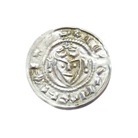 Magyarország,II. István bracteata ÉH36 - Egyoldalas incuse veret EF+ ezüst 0.17g