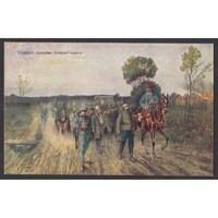 Magyarország,Orosz hadifoglyok kísérése huszárokkal 1917