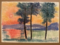 Varga József (1922-2021): Badacsonyi panorama