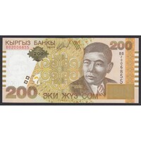 Kirgizisztán,200 som 2010 UNC