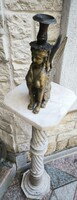 Antik Empire Bronz szobor gyertyatartó Szfinx Szobor  3 kg !