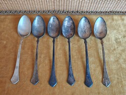 Antique Silver-Plated Alpakka Spoons - 6 pcs A071