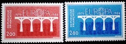FRA 1984 EUROPA CEPT stamp sheet postmarked, FRENCH