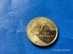 LENGYELORSZÁG 2 ZLOTY 2005 II.JÁNOS PÁL PÁPA! UNC!