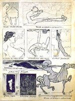 Feiks Jenő (1878–1939) " MŰVÉSZETI SZALON "  (Kortárs mesterek és remekművek paródiája)