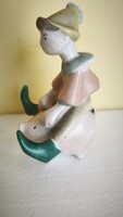 Mcm retro vintage iparművészeti Lottó Ottó” – ritka porcelán figura