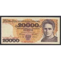 Lengyelország,20000 zlotych 1989 F