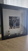 Egyedi Lionel Messi LEGO Shadow Box dísz/relikvia.