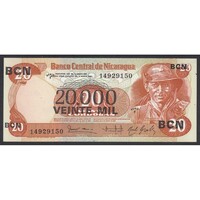 Nicaragua,20000 cordobas 1987 UNC