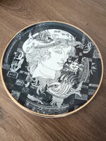 Hollóházi porcelán falitányèr gyűjtői  darab! /Szász Endre stúdió/