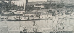 Rékassy Csaba rézkarc : Buda 1870