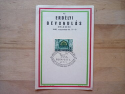 1940 Horthy repülőalap Erdélyi bevonulás emlékbélyegzés