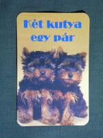 Kártyanaptár,trafik,ajándék üzlet,állatok sorozat,kutya,1999   (7)