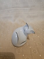 Hollóházi art deco macska,cica