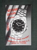 Kártyanaptár,Neubart István órás,Székesfehérvár,1999   (7)