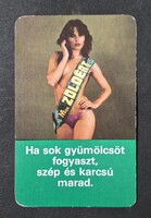ZÖLDÉRT női akt erotikus kártyanaptár 1984