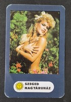 Szeged Nagyáruház Bíró Ica női erotikus kártyanaptár 1987