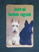 Kártyanaptár,trafik,ajándék üzlet,állatok sorozat,kutya,1999   (7)