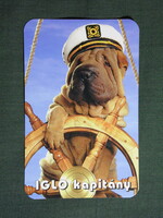 Kártyanaptár,trafik,ajándék üzlet,állatok sorozat,kutya,1999   (7)