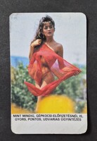 Takarék női erotikus kártyanaptár 1987