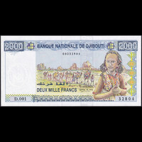 Djibouti / Dzsibuti 2000 Francs 1997 P-40 UNC