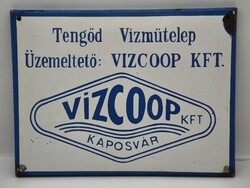 ViZCOOP KFT KAPOSVÁR régi zománctábla