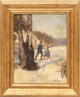 H. Fries-Schwenzen: Síelők, 19. század