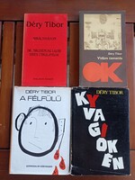Déry Tibor /Sirályháton/Vidám temetés/A félfülű/Kyvagiokén/ könyv/.