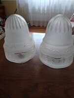 2 db csiszolt art deco lámpabúra