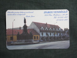 Kártyanaptár,Fischer János iparos vendéglő,Pécs,2001   (7)