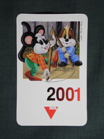 Kártyanaptár,MOL,Magyar olaj és gázipari Rt.,Barda anna grafika,2001   (7)