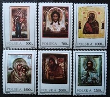LEN3319-24 / Lengyelország 1991 Ikonok bélyegsor postatiszta