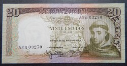 Portugália 20 escudo  1964